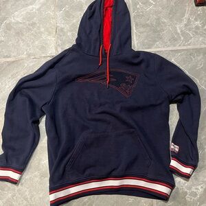 NFL Team Apparel Red and Navy Patriots Hoodie